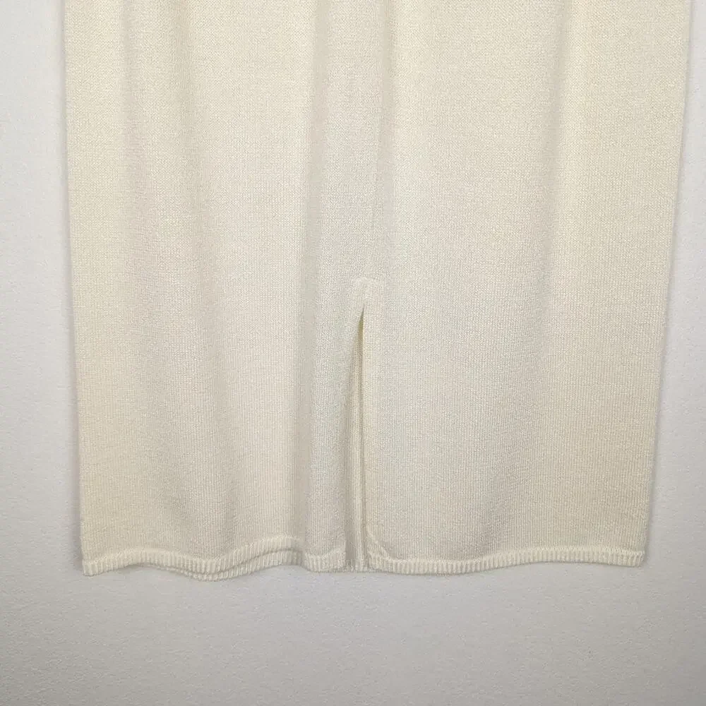 Vintage Dylani Acrylic Two-Piece Cream & Tan Sweater Set Size L